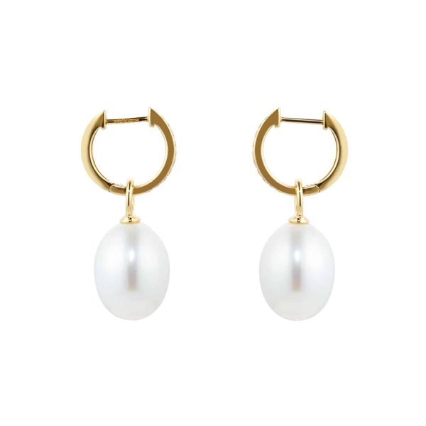 Kiki Classics 18ct Yellow Gold, Pearl Drops With 0.13cttw Diamond Hoop - Image 4