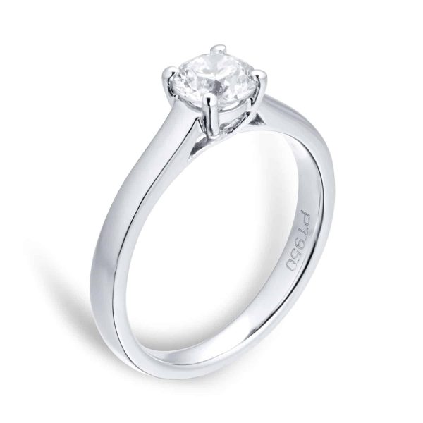 Platinum 0.70ct Diamond Solitaire Ring - Image 4