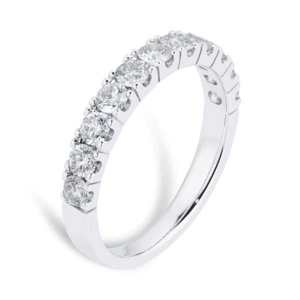 Platinum 1ct Diamond Claw Set Eternity Ring - Image 4